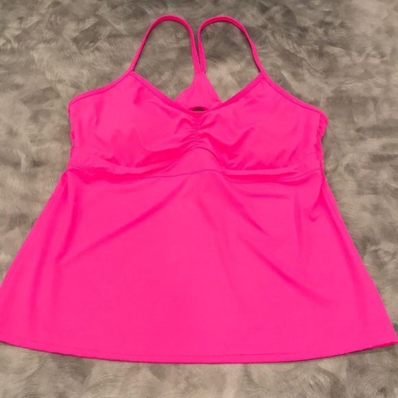 bright pink tankini